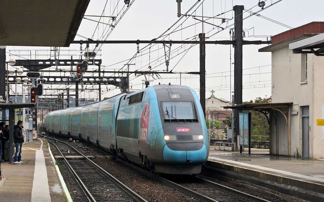 TGV Ouigo at Nimes TGV train station